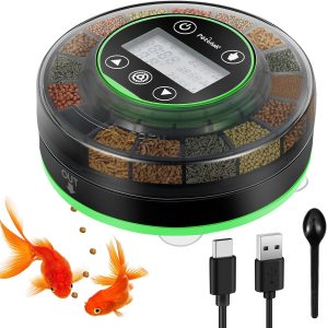 Distributeur nourriture de poisson Petbank Rechargeable à Écran LCD
